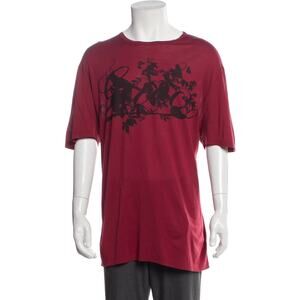 Gucci Graphic Print Crew Neck T-Shirt - S Red